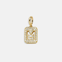 Block Pavé Initial Cluster Charm - M