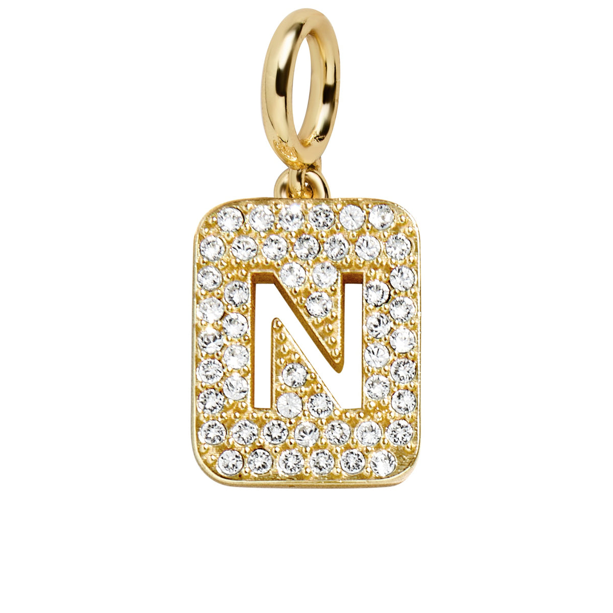 Block Pavé Initial Cluster Charm - N