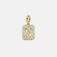 Block Pavé Initial Cluster Charm - N