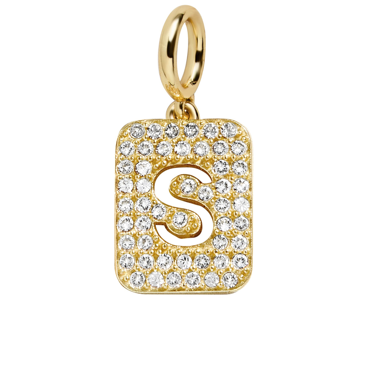 Block Pavé Initial Cluster Charm - S