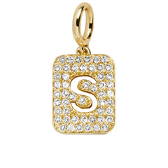 Block Pavé Initial Cluster Charm - S
