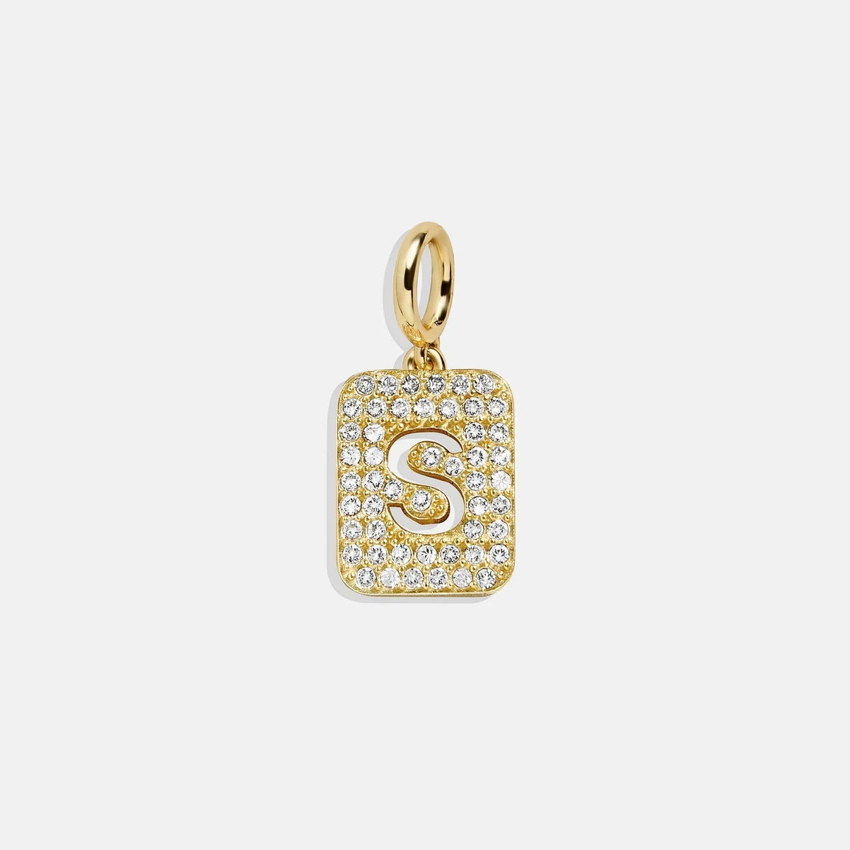 Block Pavé Initial Cluster Charm - S