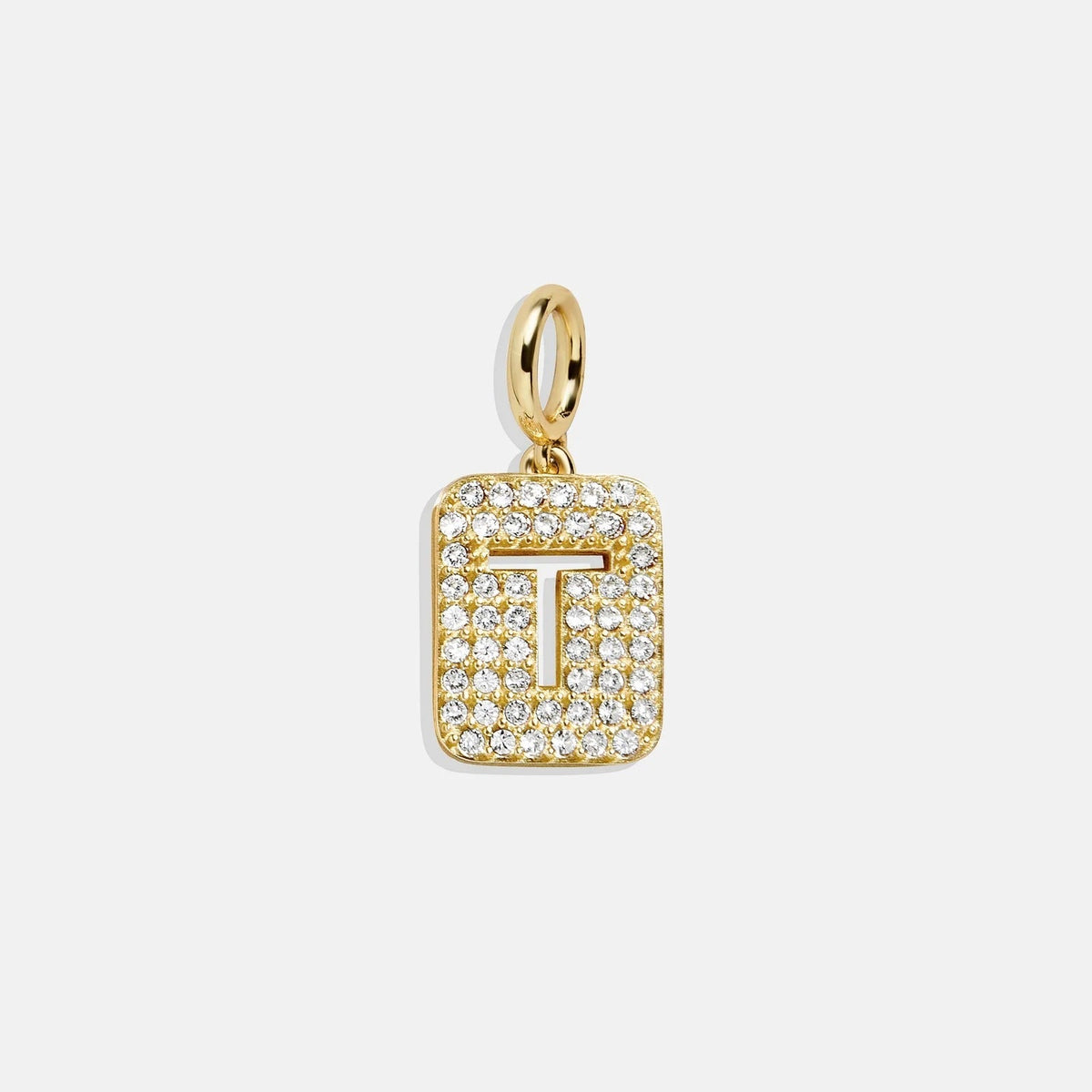 Block Pavé Initial Cluster Charm - T