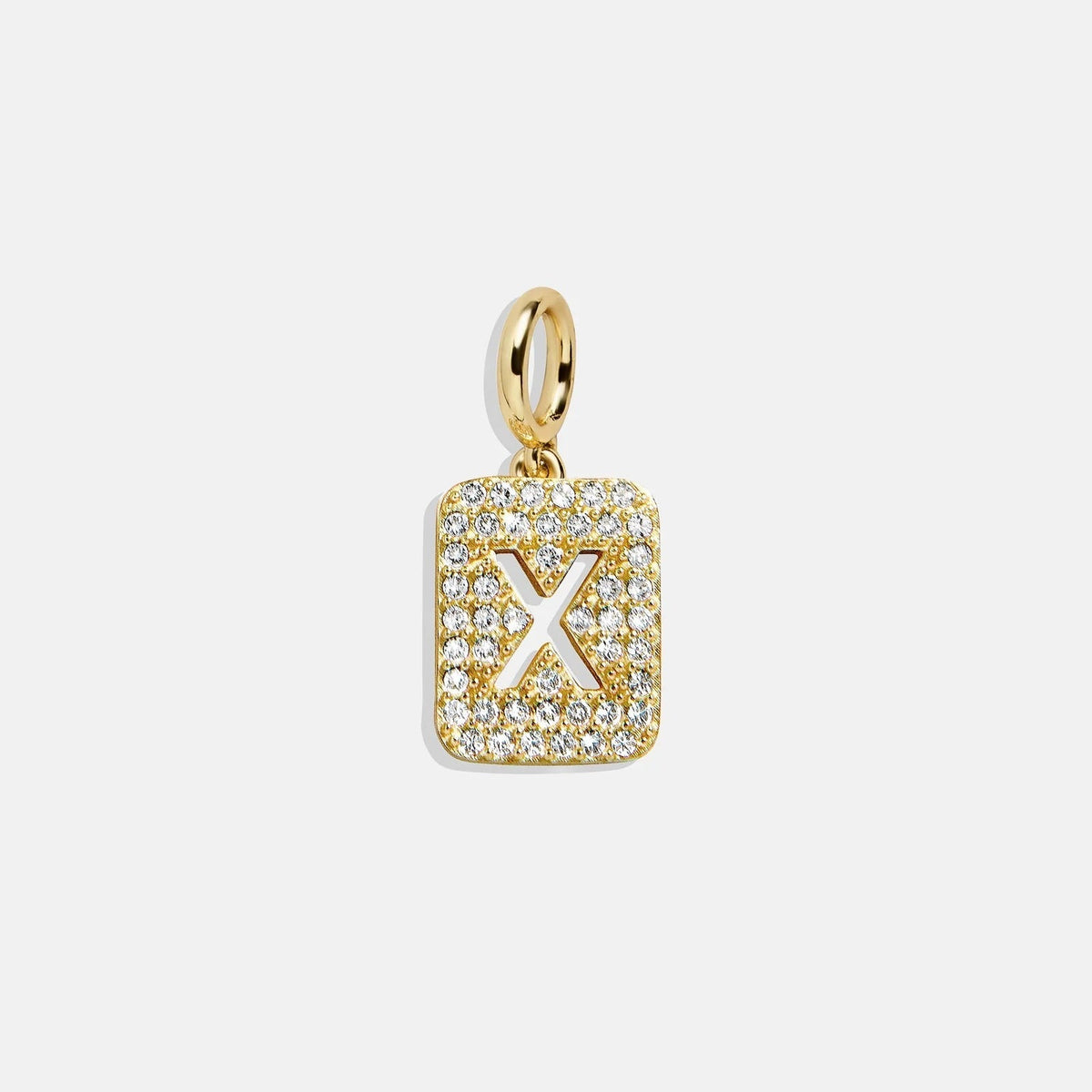 Block Pavé Initial Cluster Charm - X