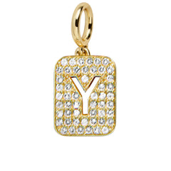 Block Pavé Initial Cluster Charm - Y
