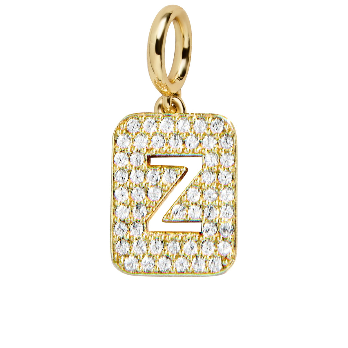 Block Pavé Initial Cluster Charm - Z