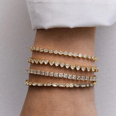 Brooke Tennis Bracelet - Heart Stone