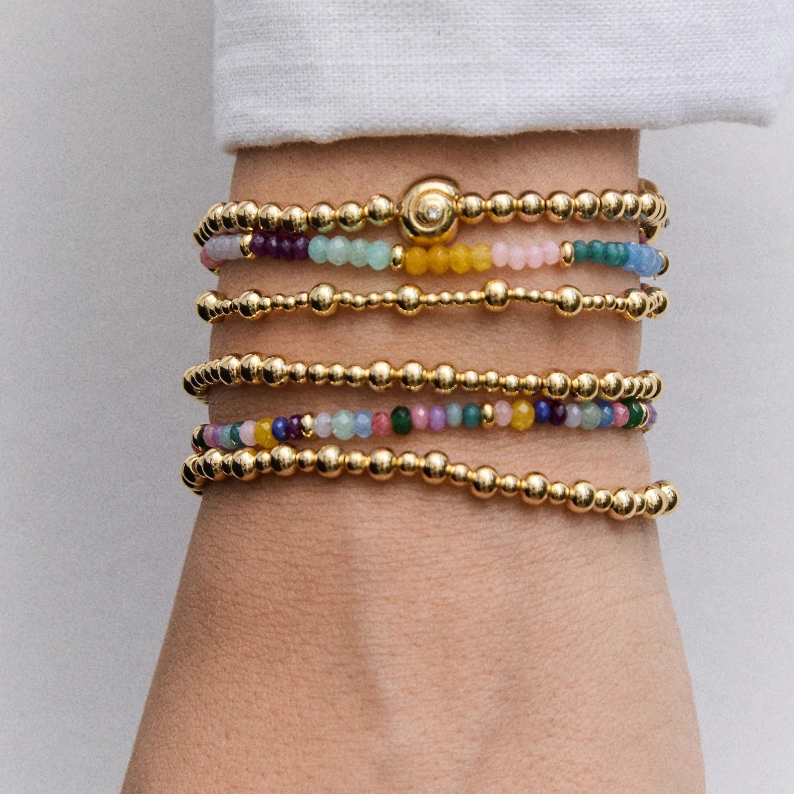 Chelsea Pisa Bracelet - 3MM/4MM Grouped Gold Pisa