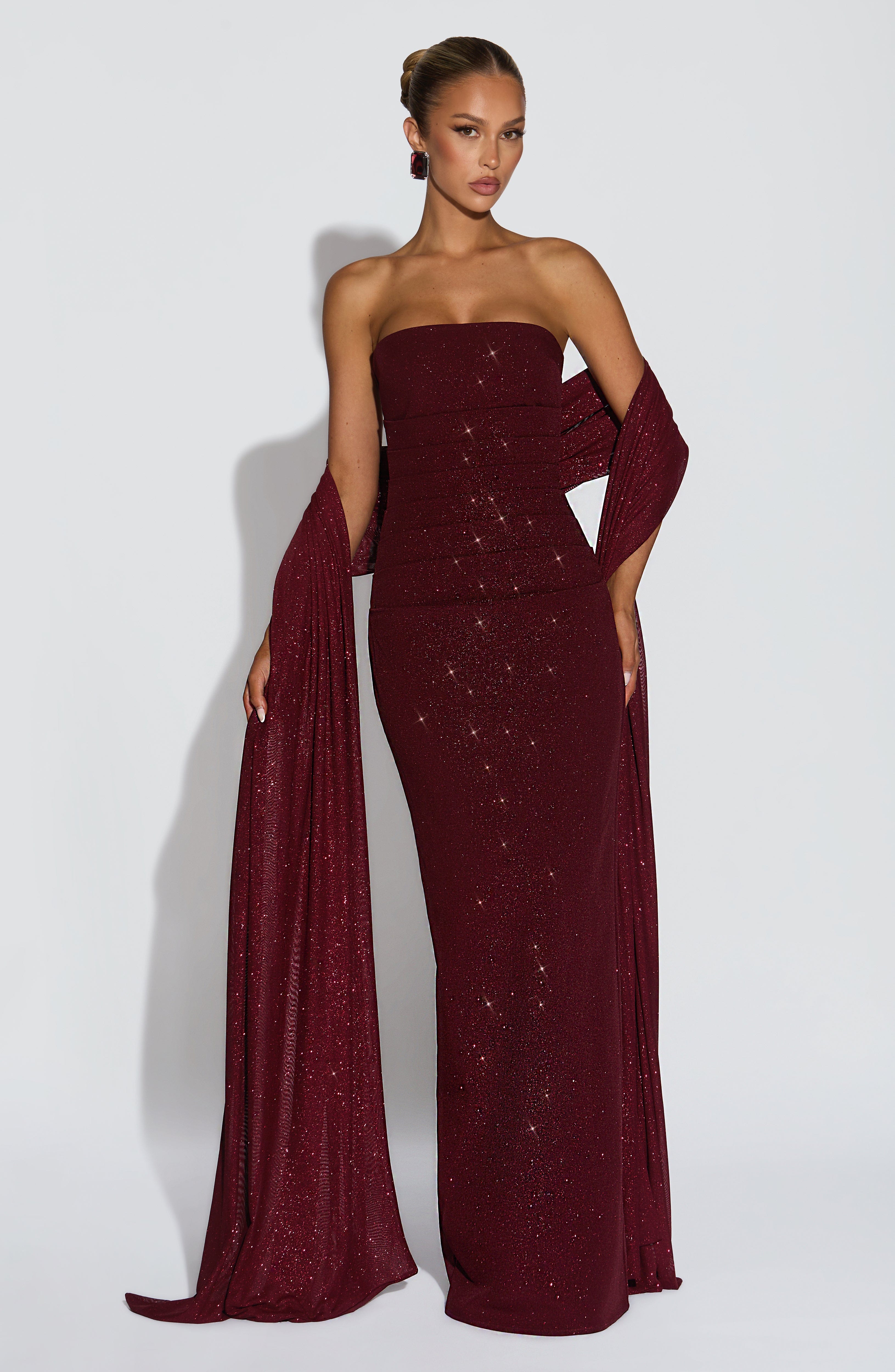 Agnes Shawl - Wine Sparkle