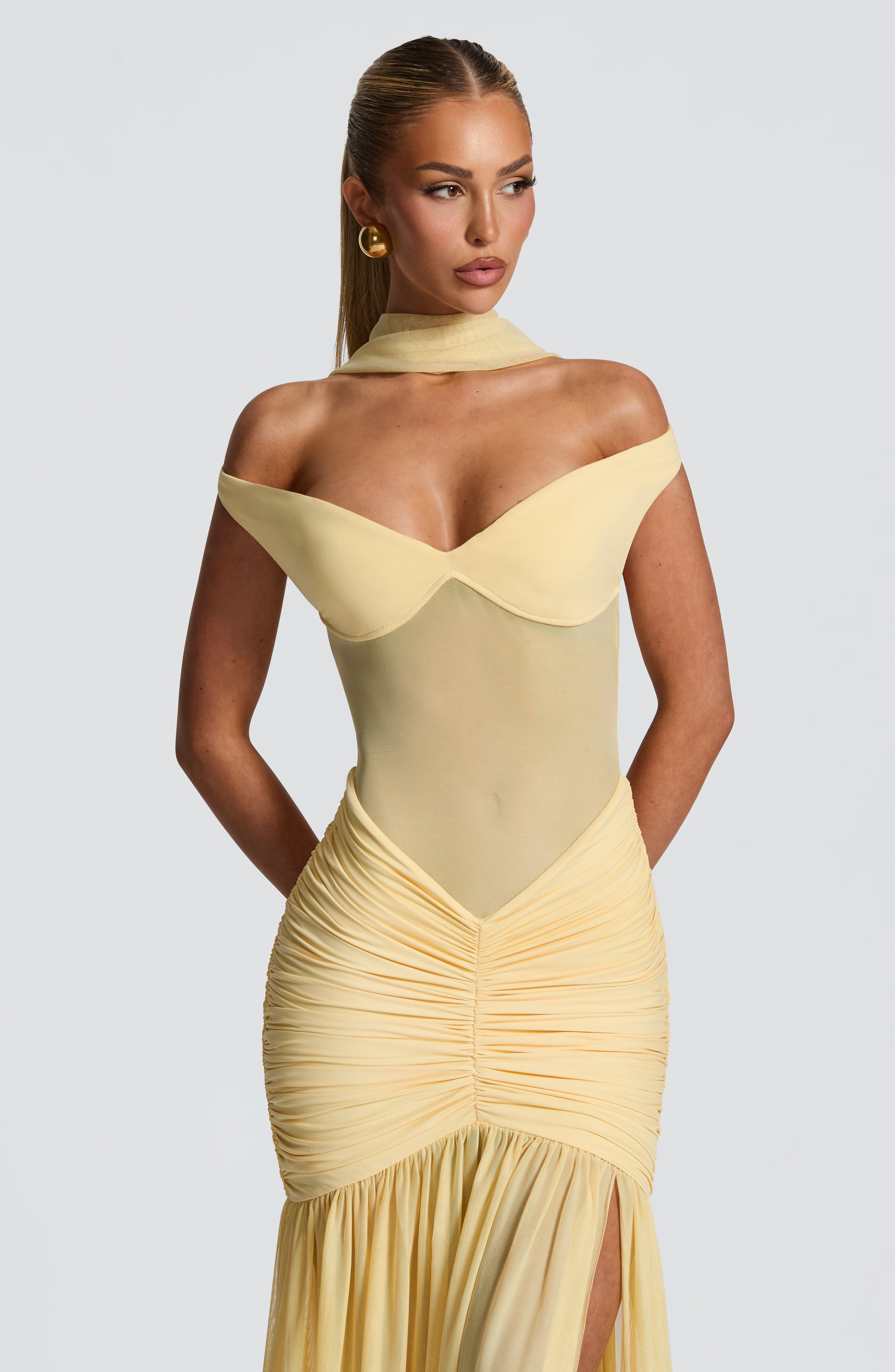 Alaia Maxi Dress - Lemon