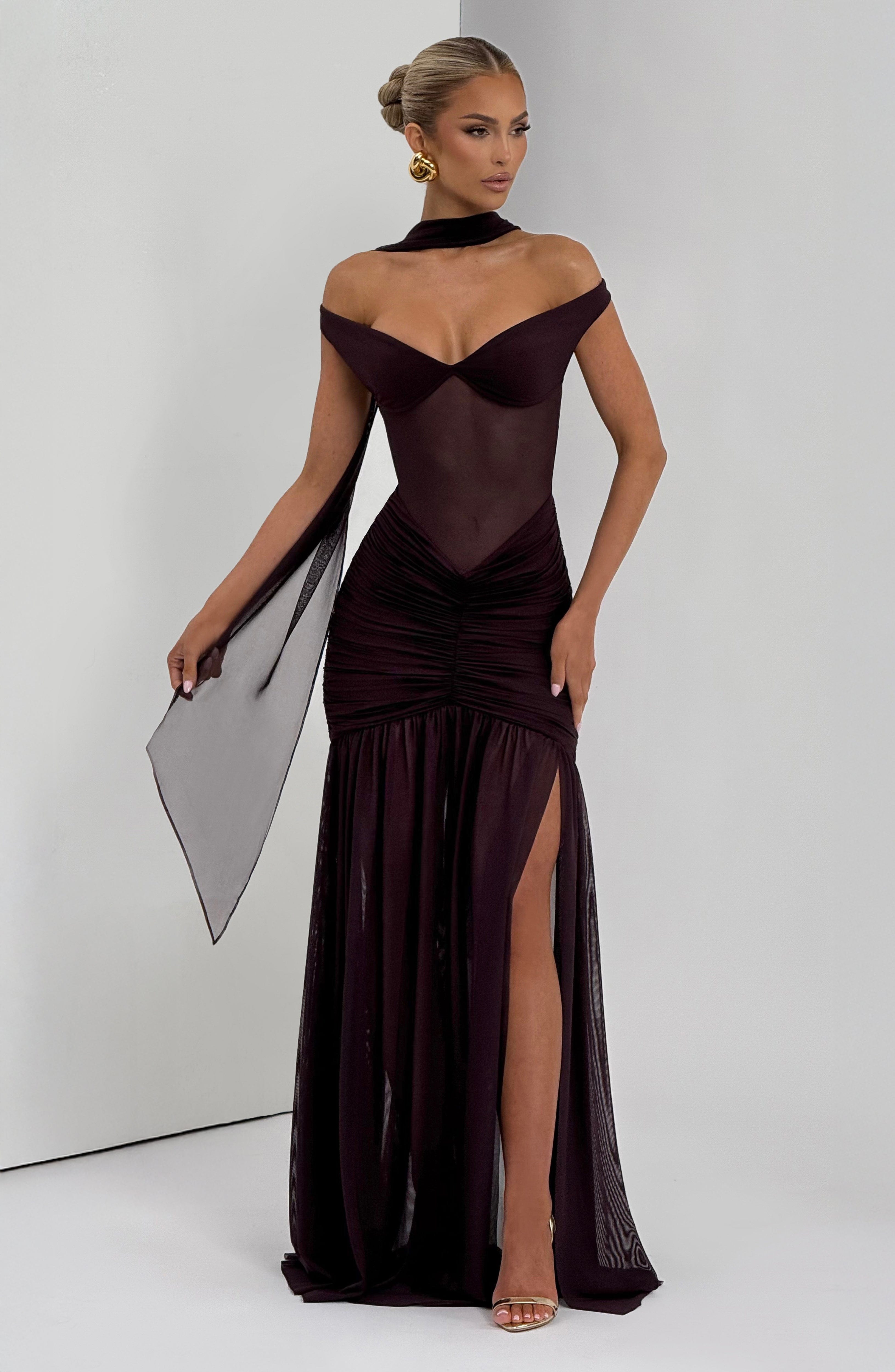 Alaia Maxi Dress - Plum
