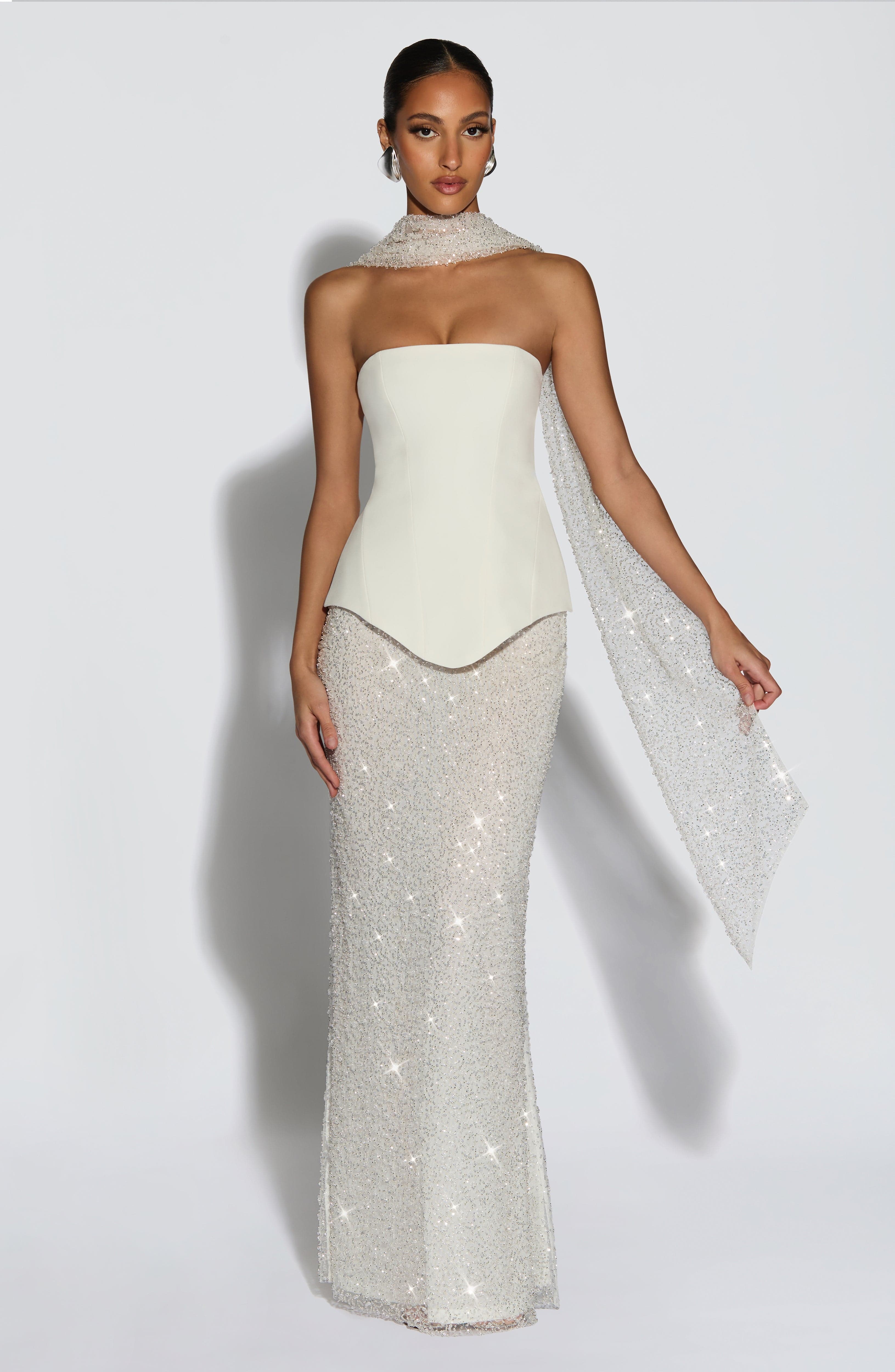 Allaire Maxi Skirt - Ivory