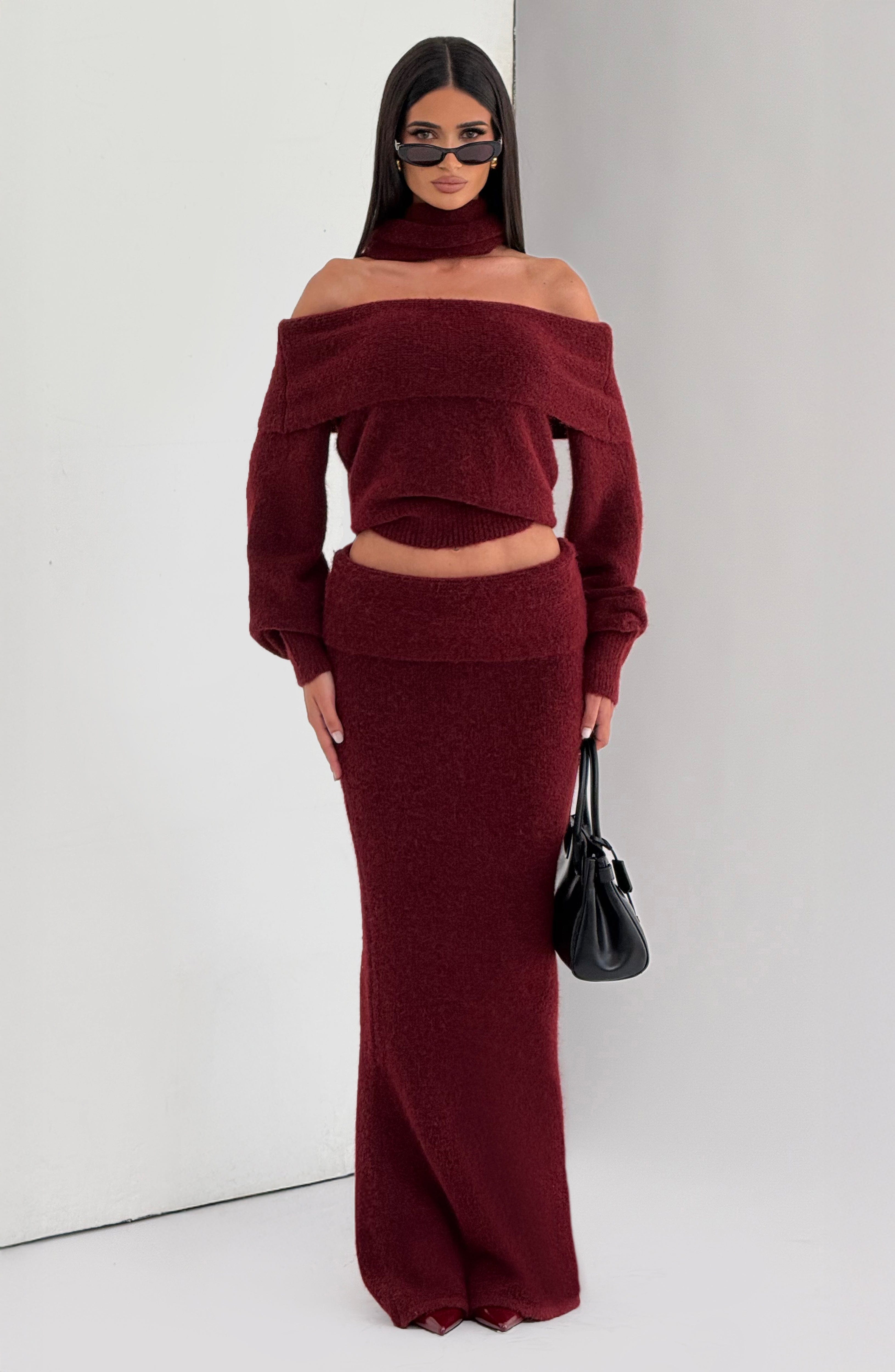 Andie Maxi Skirt - Burgundy