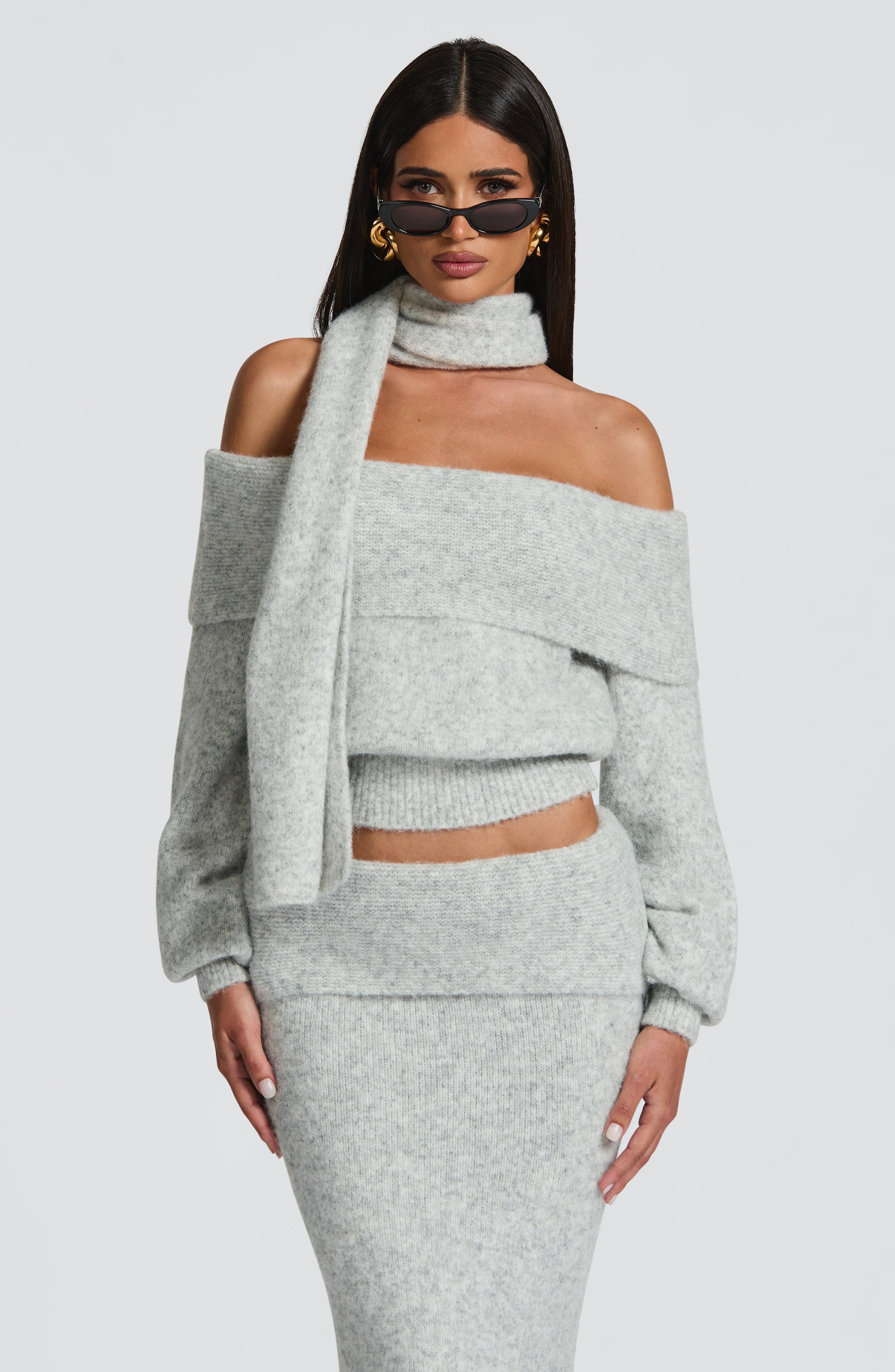 Andie Top - Light Grey Marl