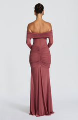 Arlena Maxi Dress - Rose Brown