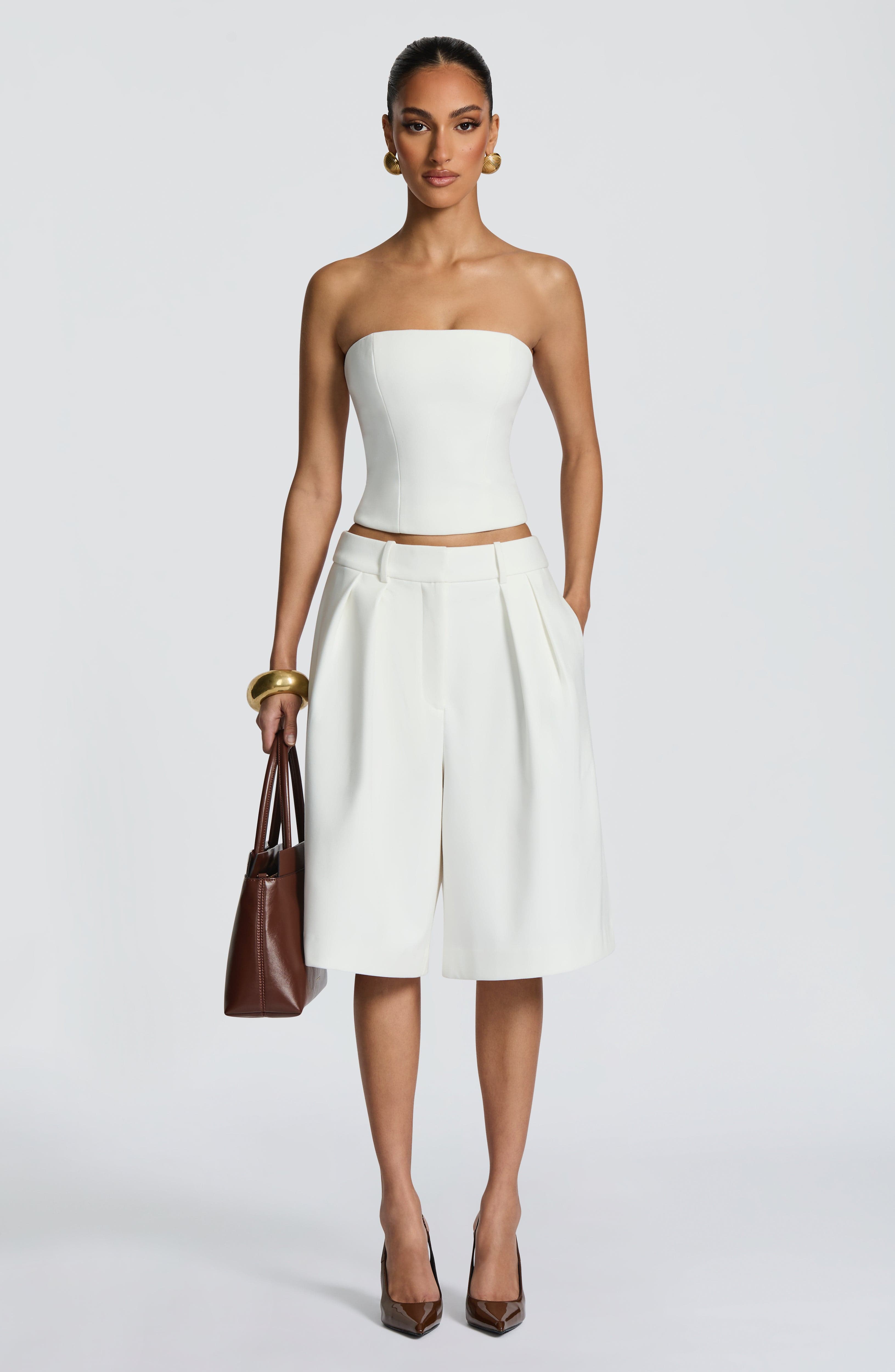 Ausra Bermuda Shorts - Ivory
