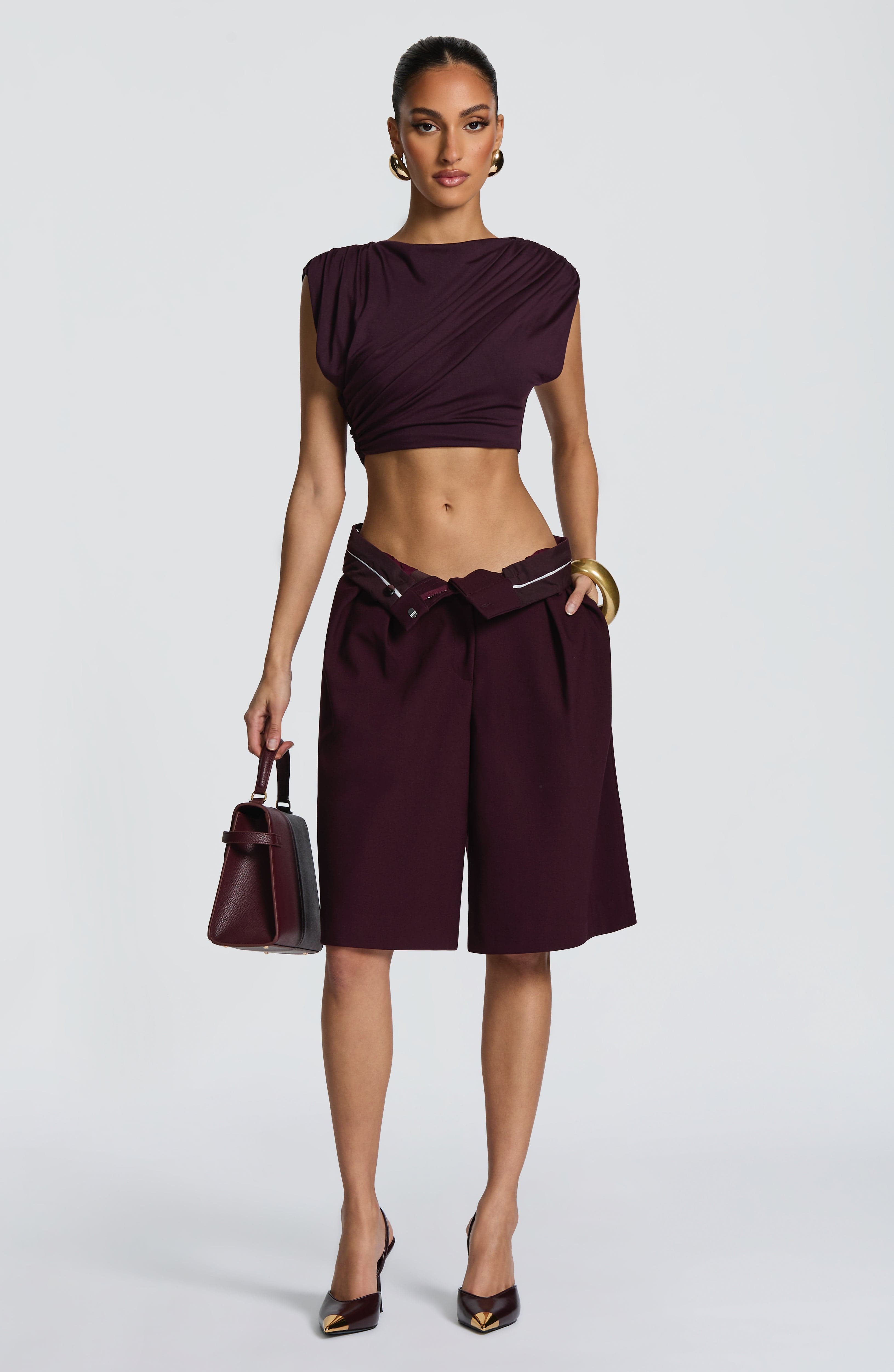 Ausra Bermuda Shorts - Plum