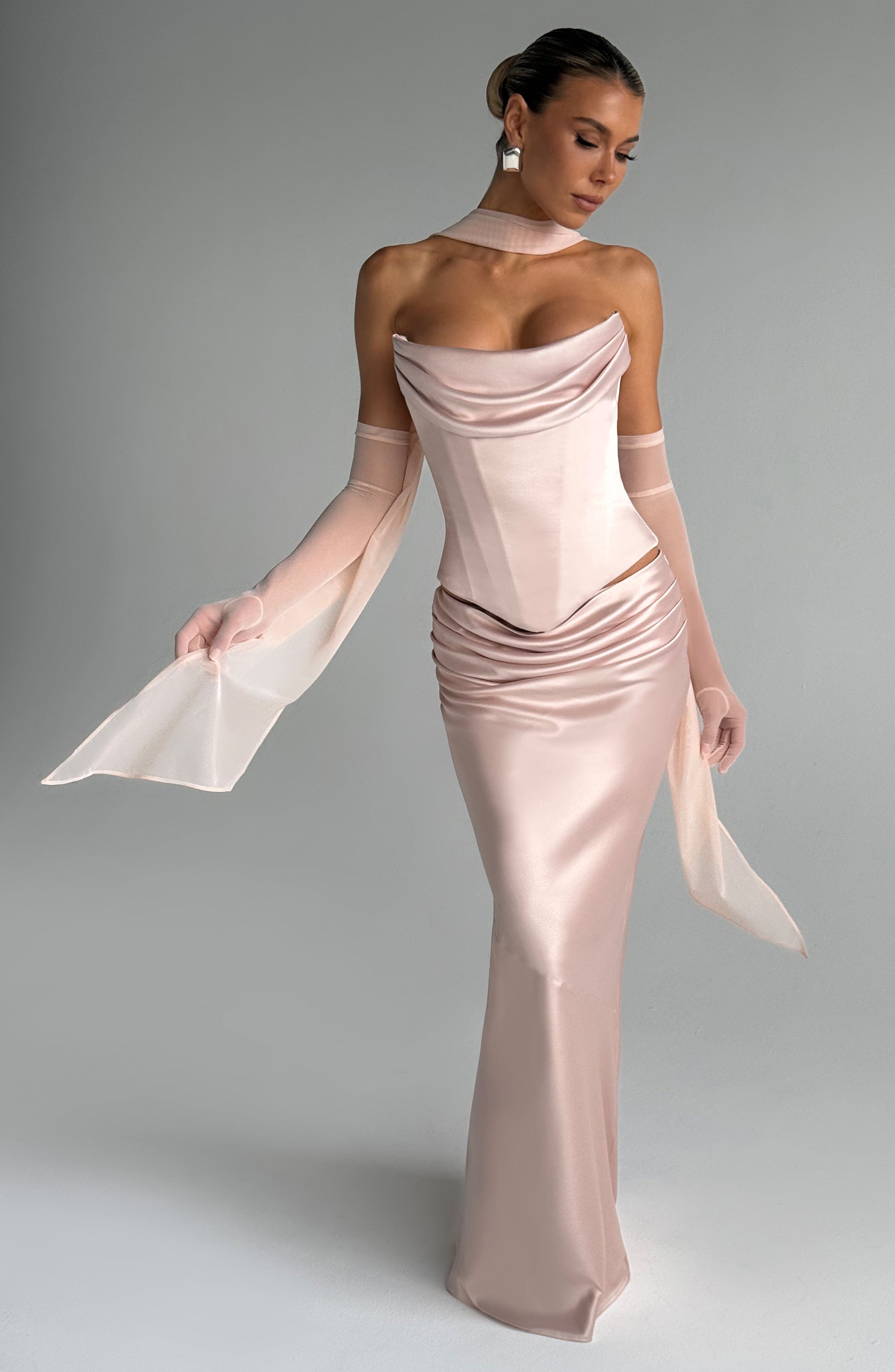 Bernadette Maxi Skirt - Soft Peach