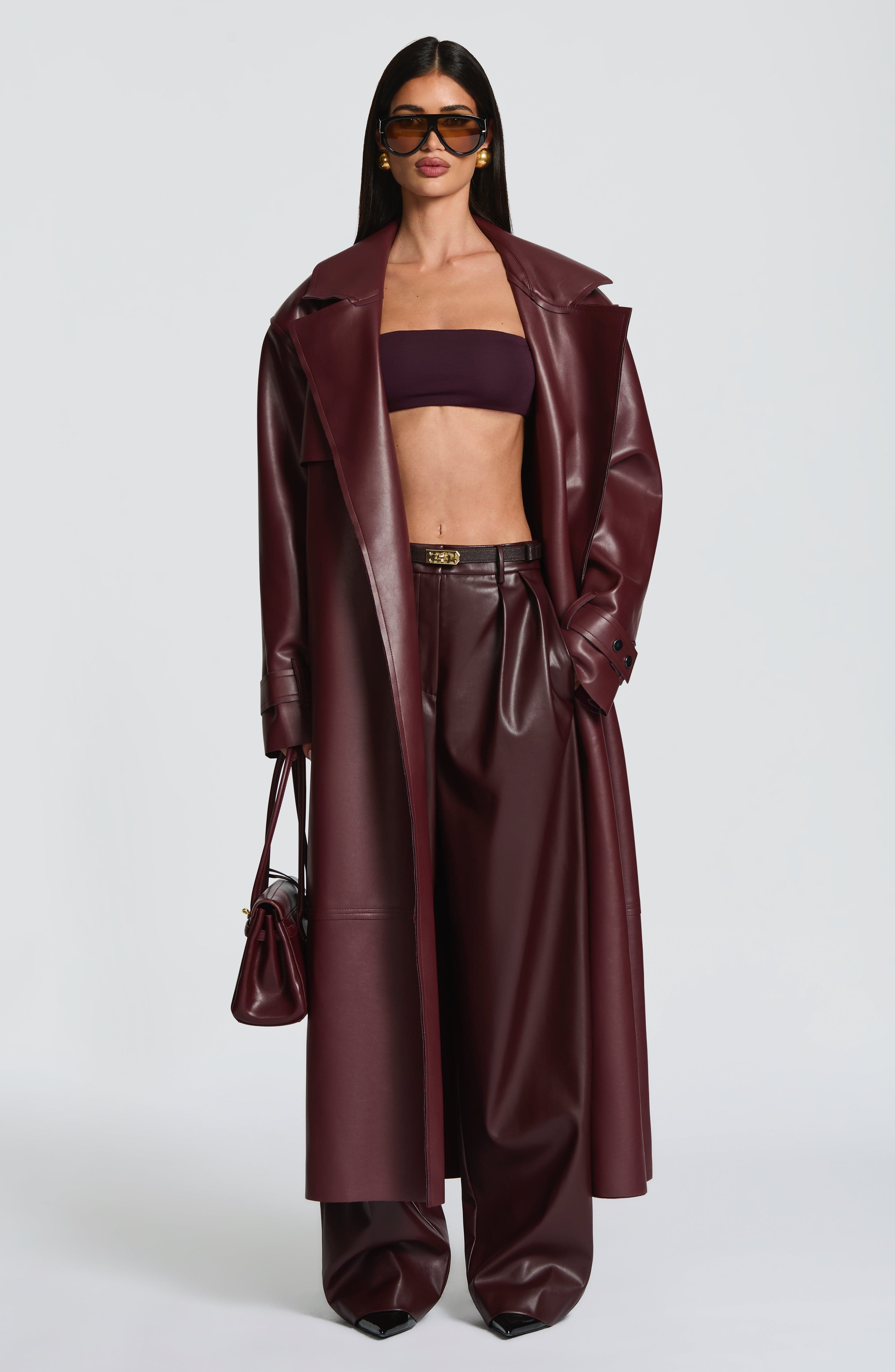 Bridget Trench Coat - Plum