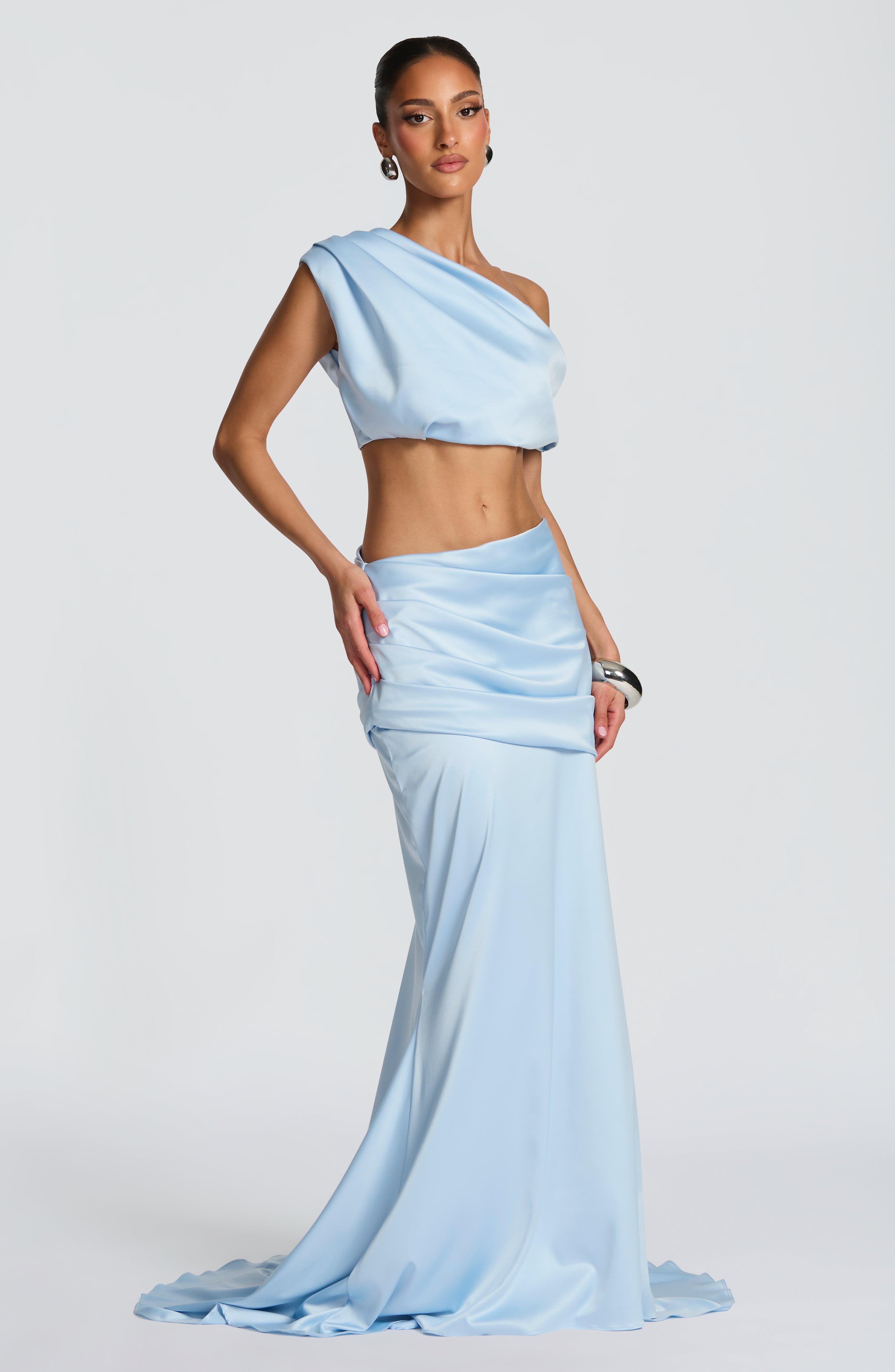 Claudette Maxi Skirt - Glacier Blue