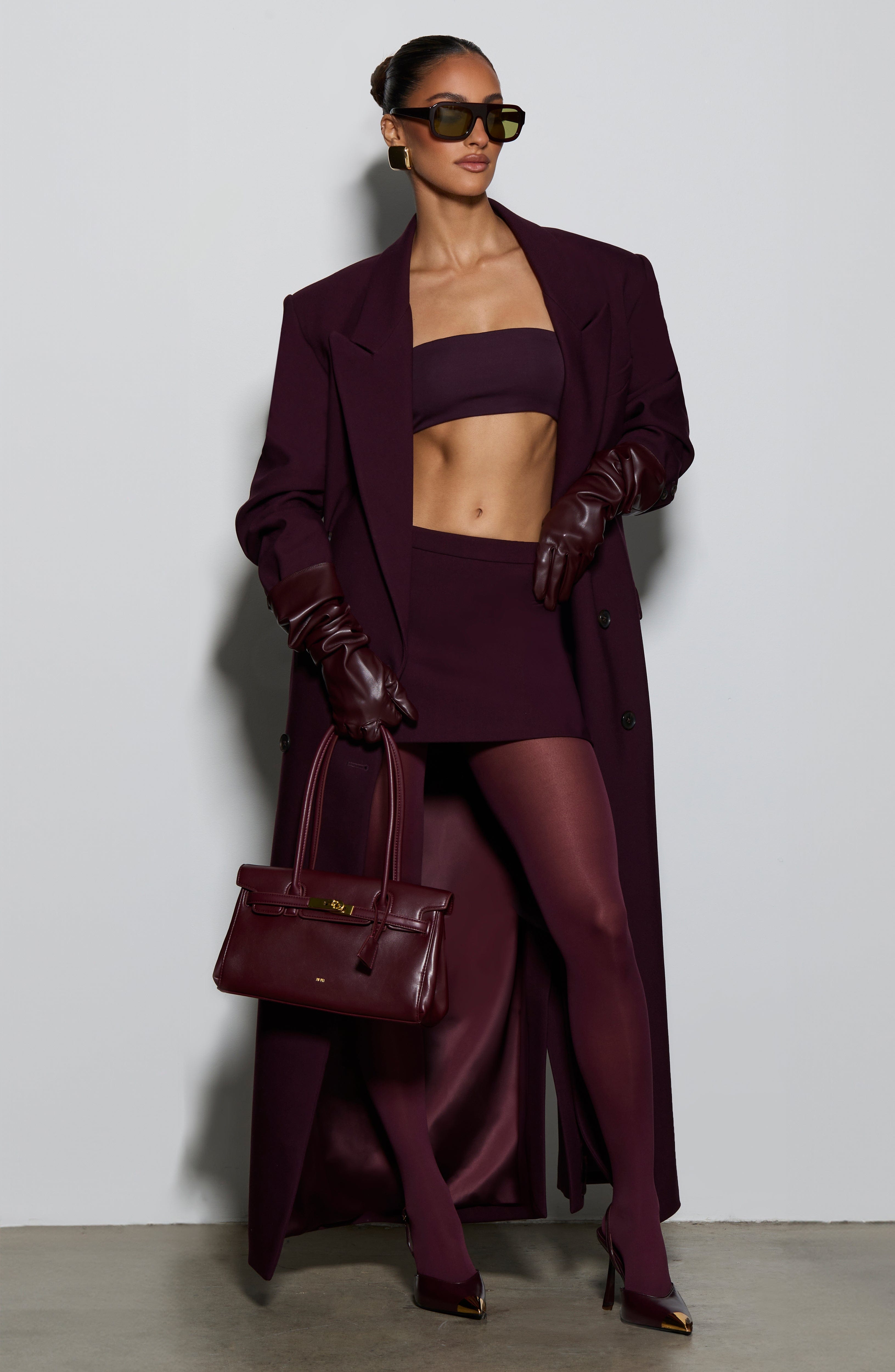 Edna Mini Skirt - Plum