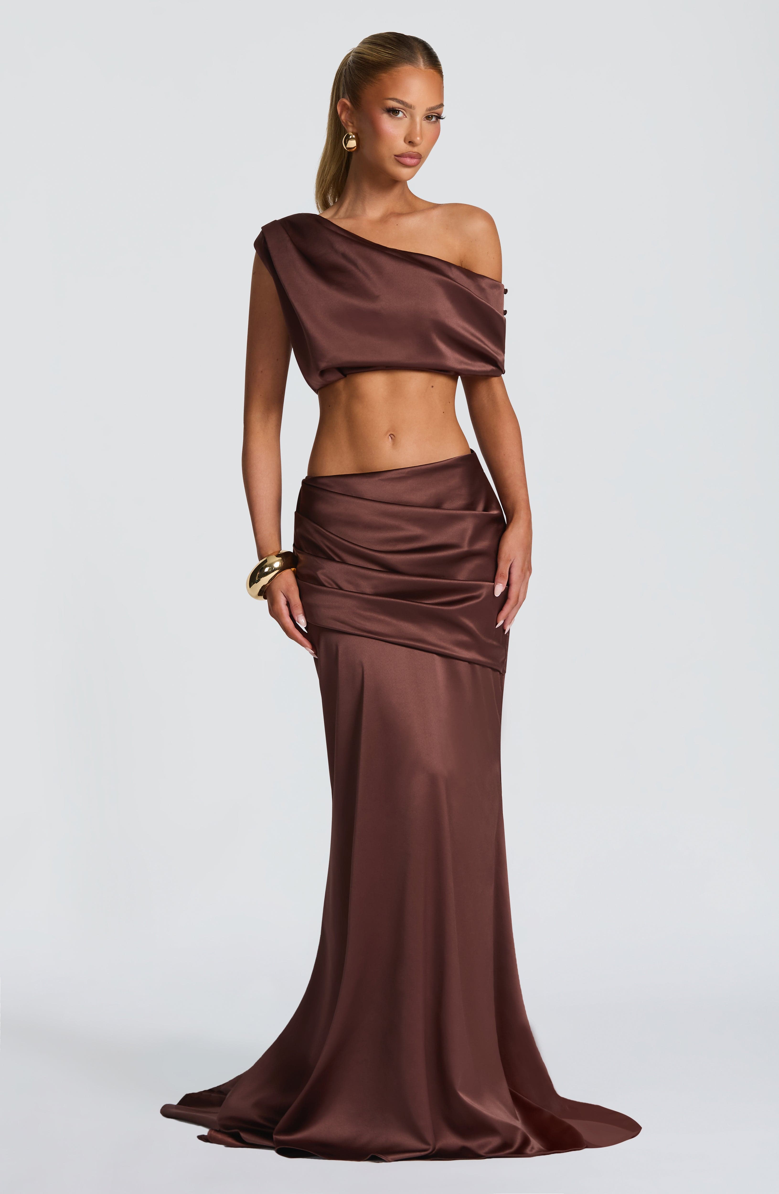 Edwina Top - Plum Brown