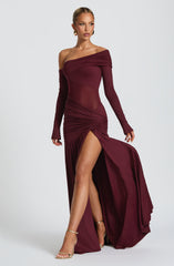 Ettalie Maxi Dress - Cherry Lacquer
