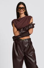 Frankie Gloves - Plum Brown
