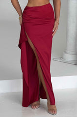Halsey Maxi Skirt - Wine