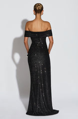 Joyce Maxi Dress - Black Sparkle
