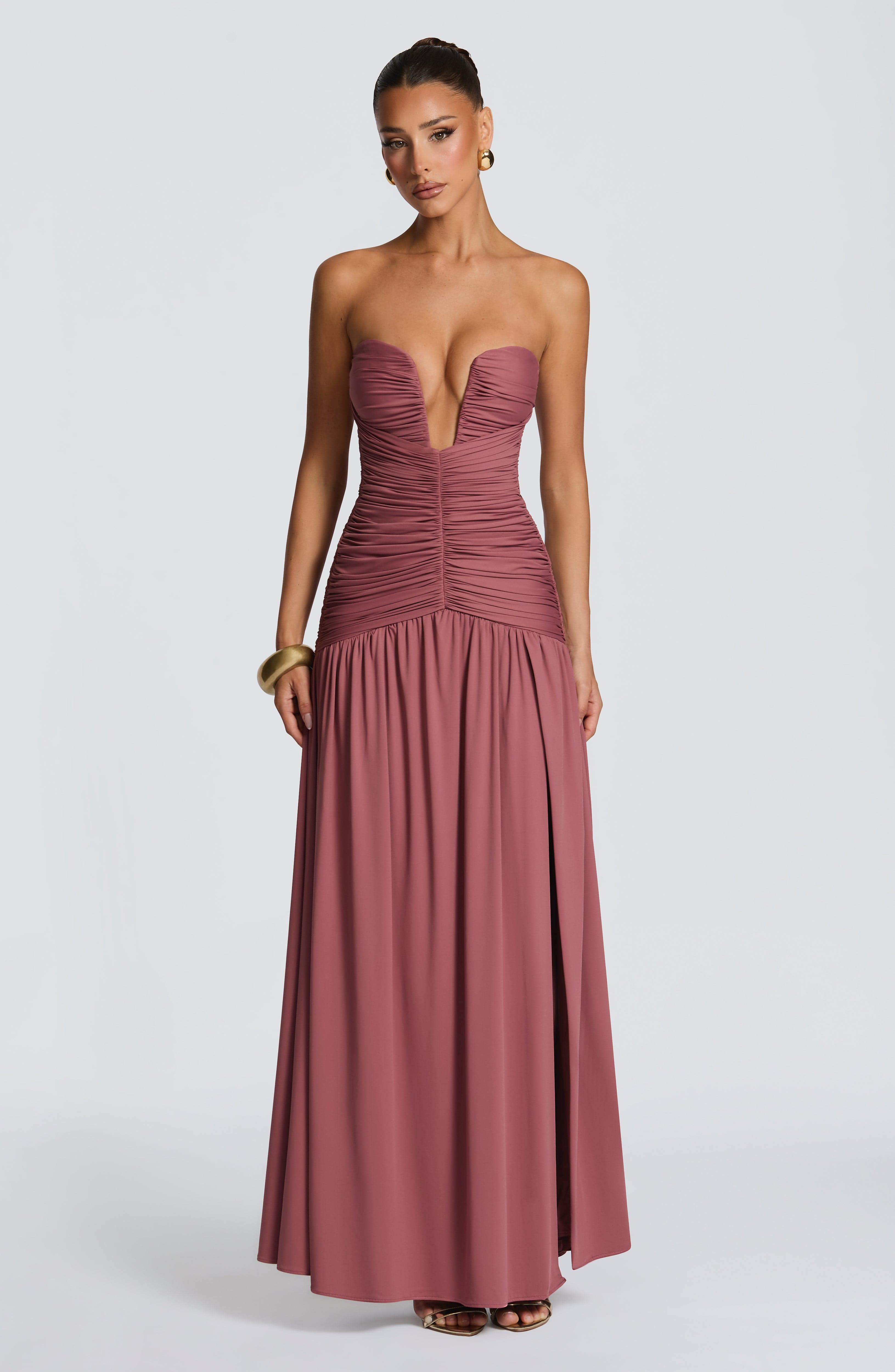 Junia Maxi Dress - Rose Brown