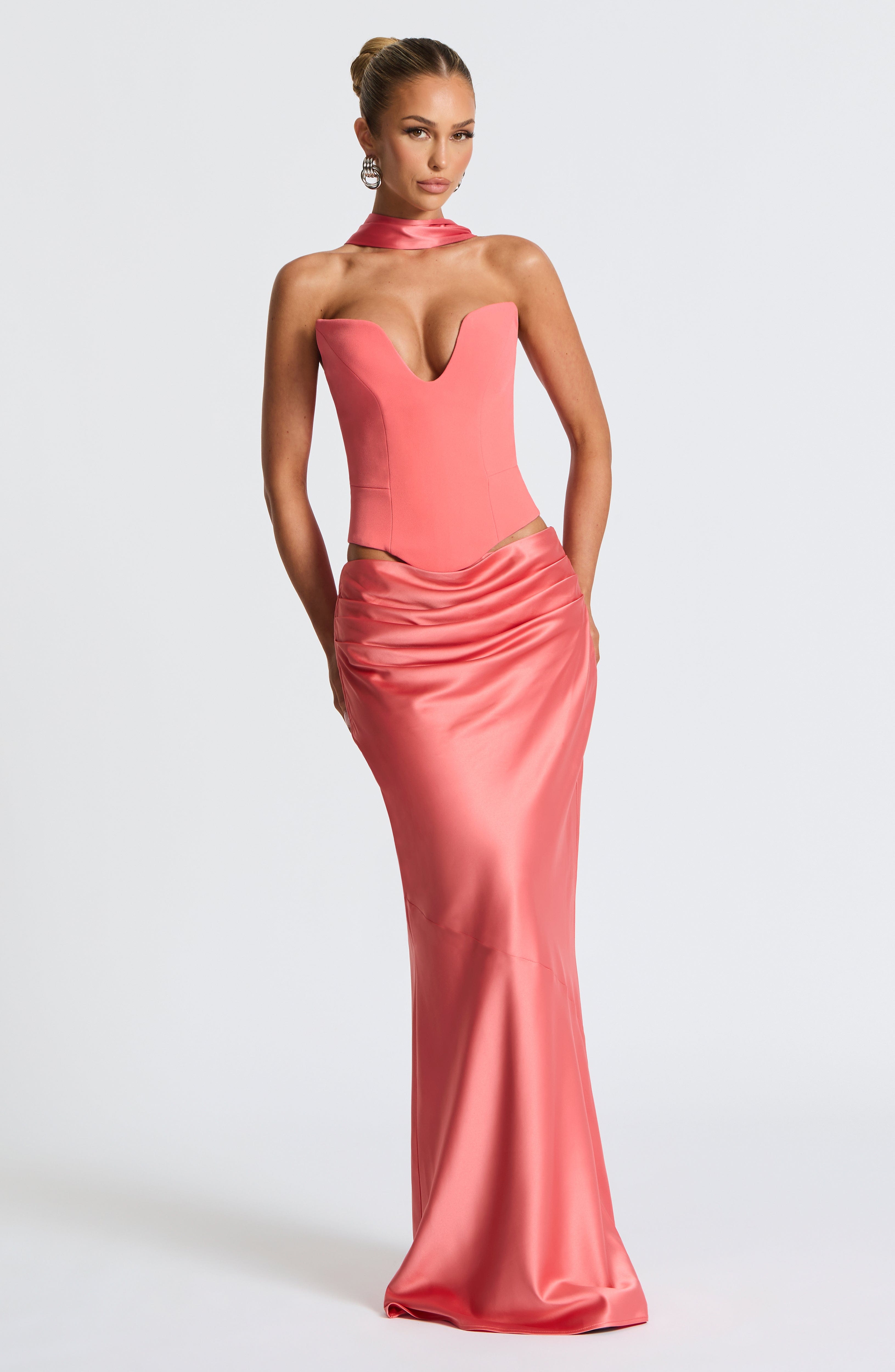 Kamiyah Corset - Coral Pink