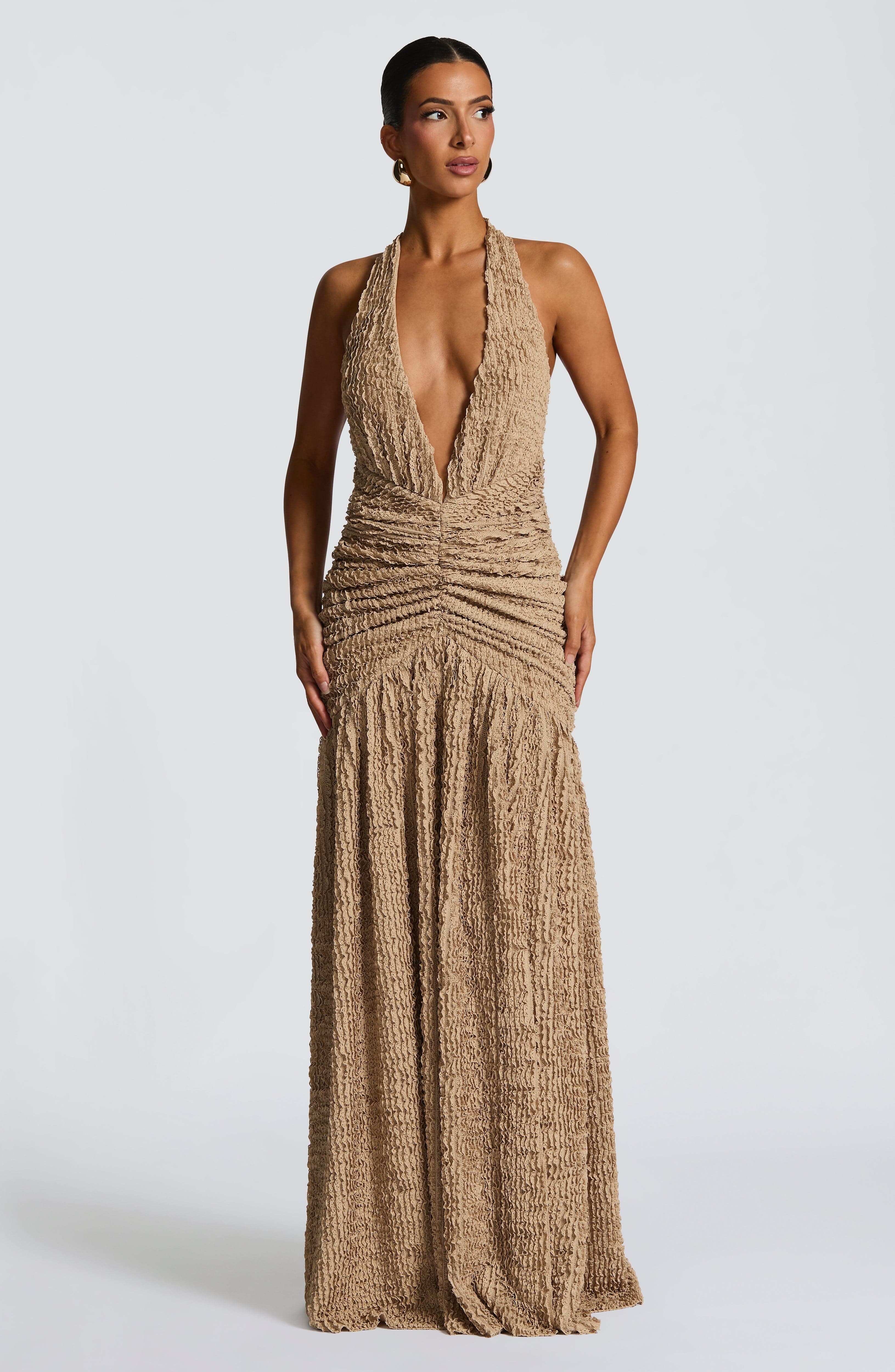 Minerva Maxi Dress - Beige