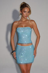 Nila Mini Skirt - Aqua