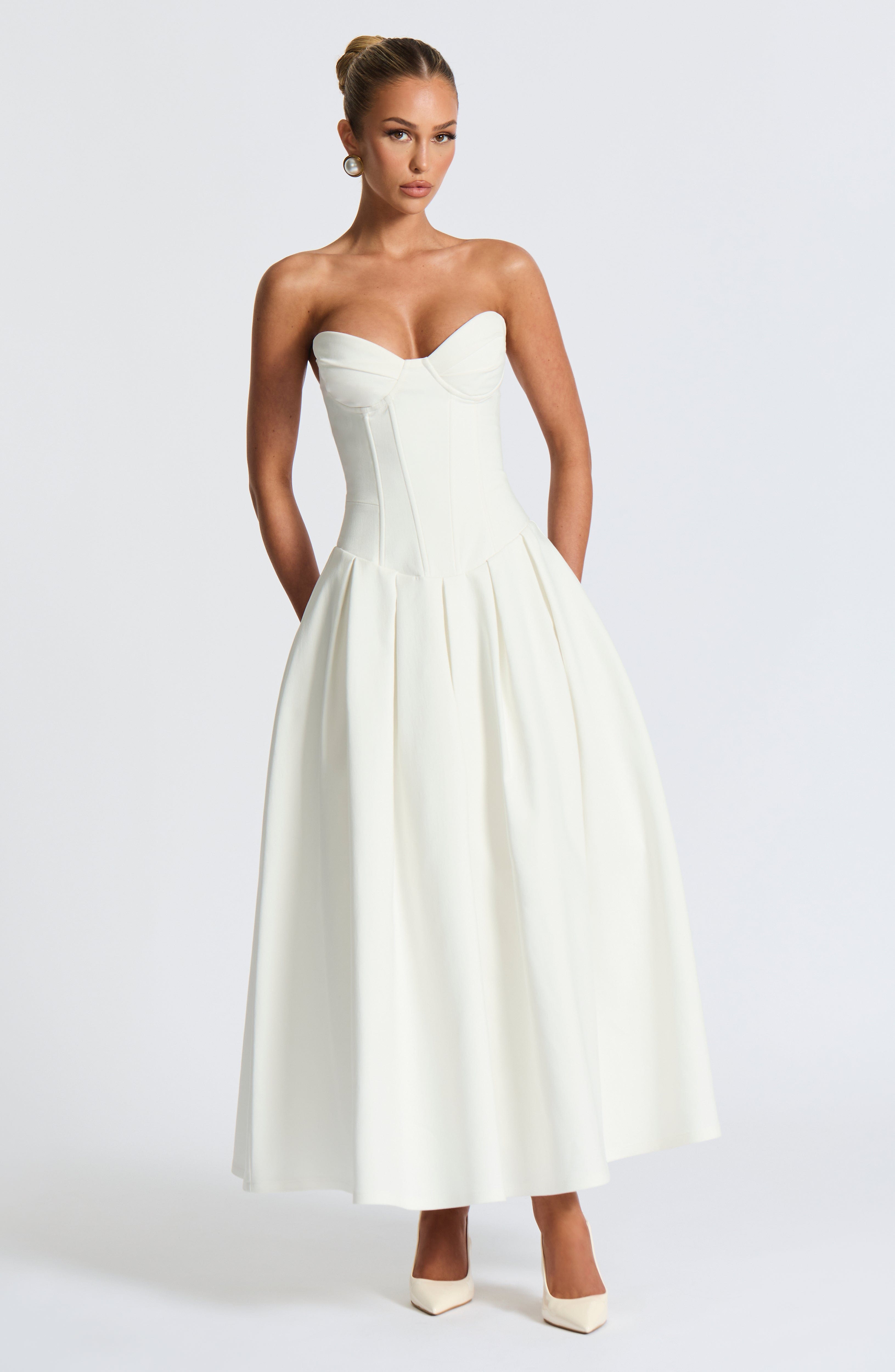 Salma Midi Dress - Ivory