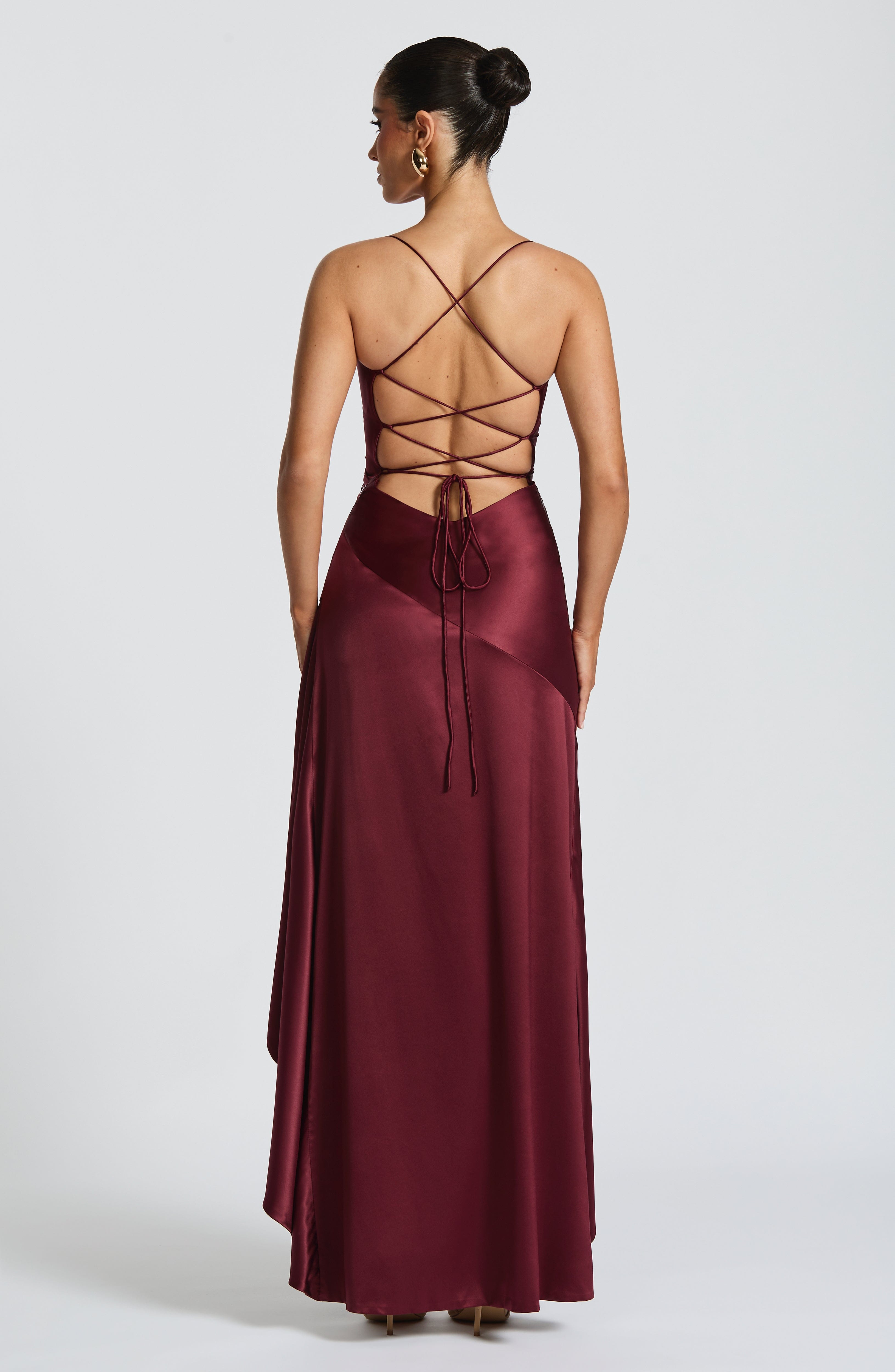 Samira Maxi Dress - Cherry Lacquer
