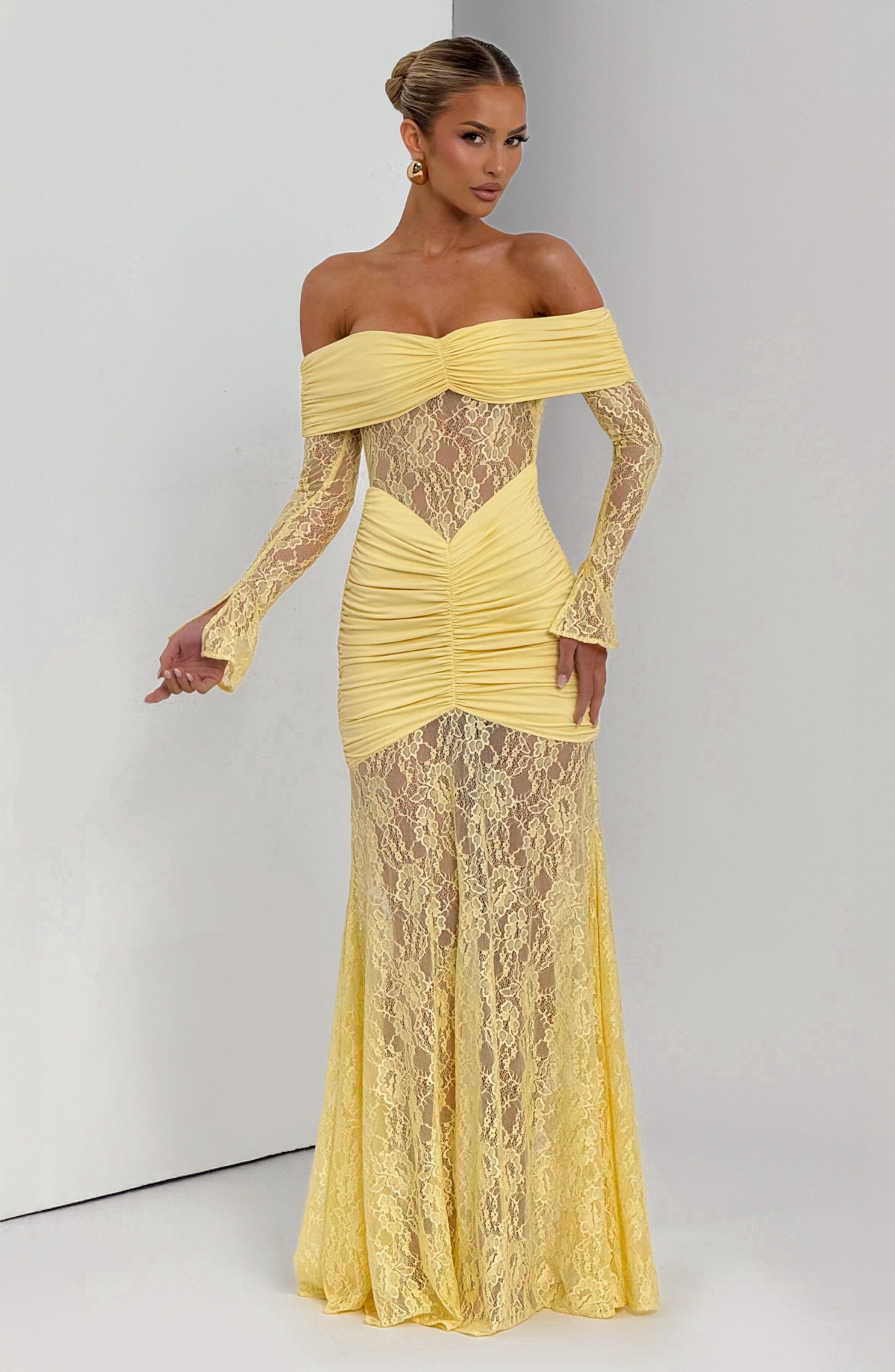 Sauline Maxi Dress - Lemon
