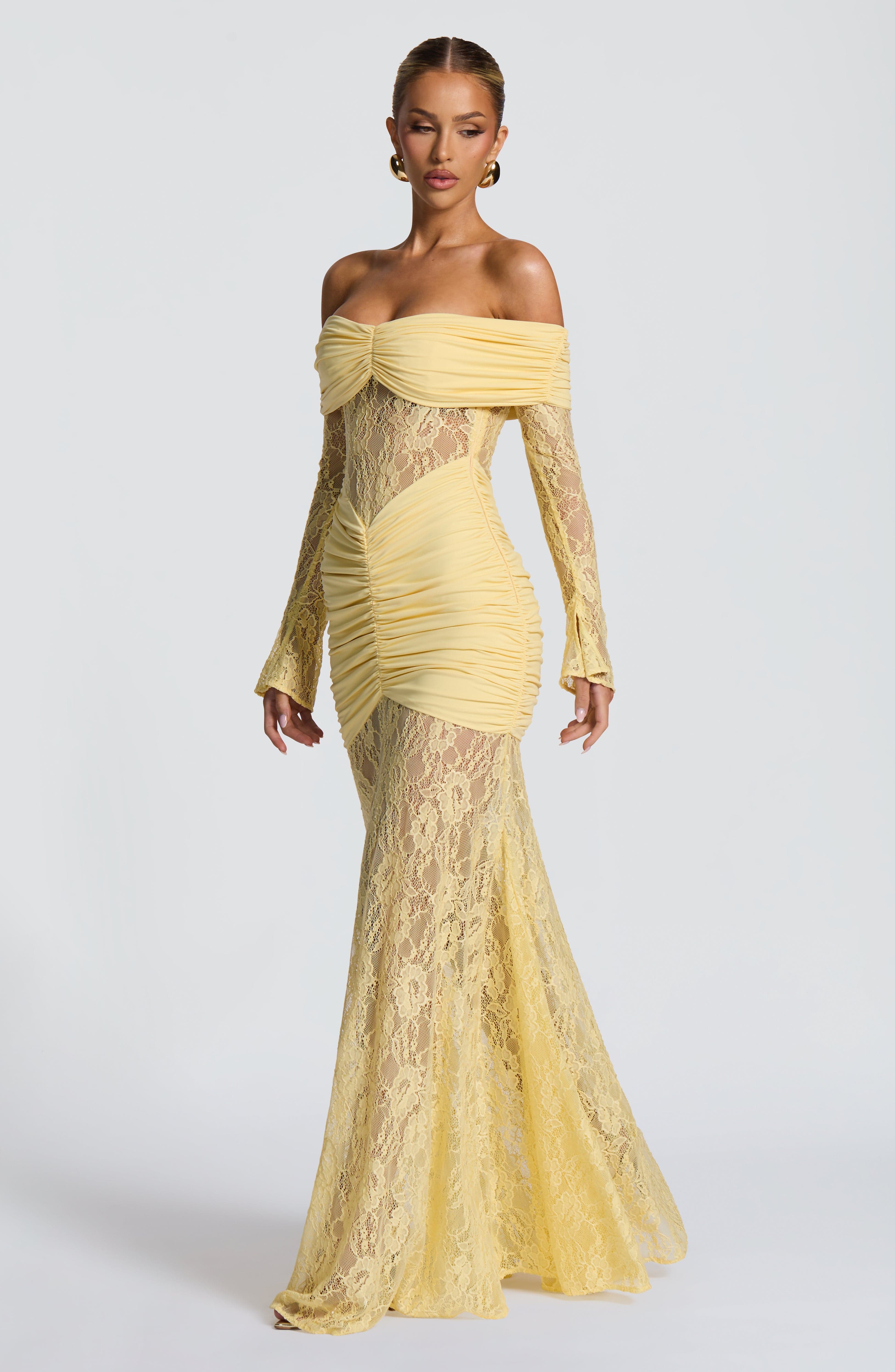 Sauline Maxi Dress - Lemon